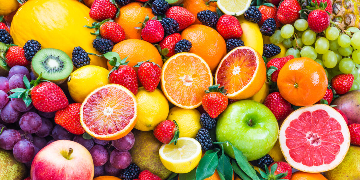 Mixed fruits.Fruits background.Healthy eating, dieting.